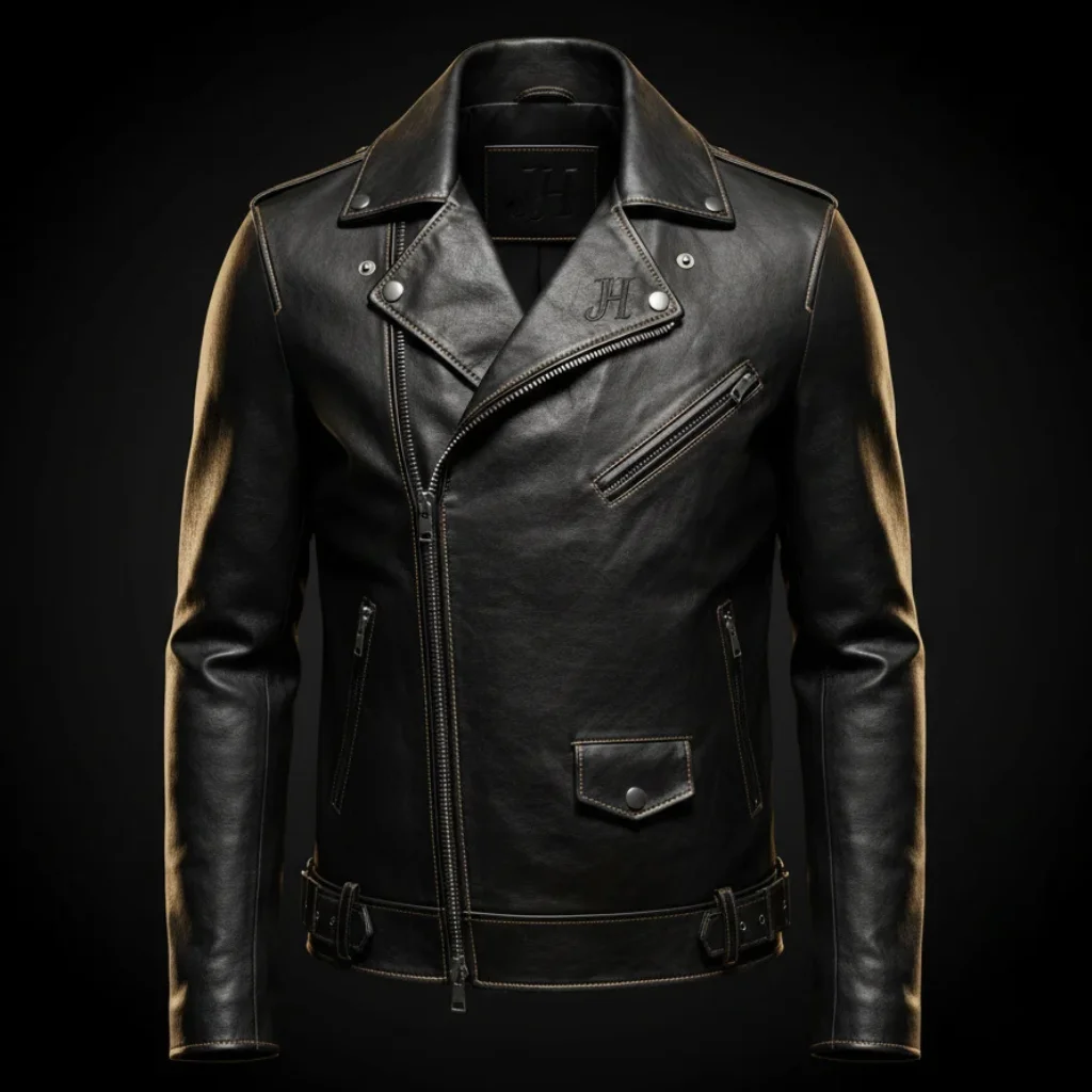 JH Noir Leather Jacket (Black)