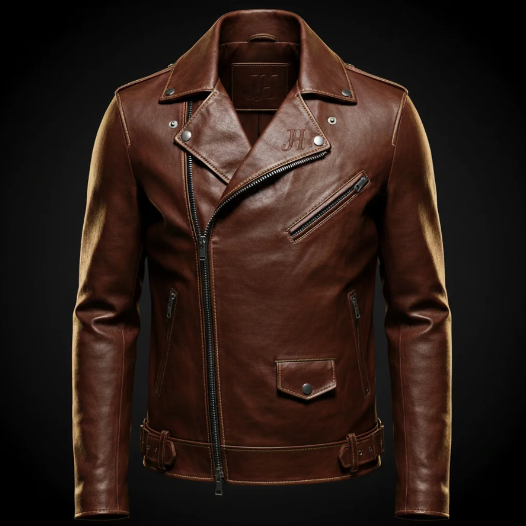 JH Noir Leather Jacket (Brown)